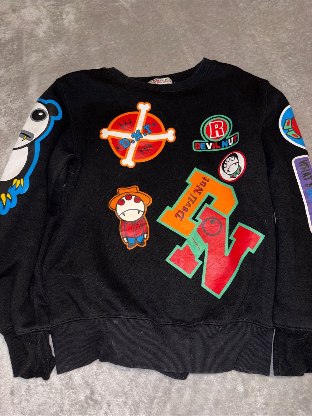 Black Graphic Patch Sweater - Men